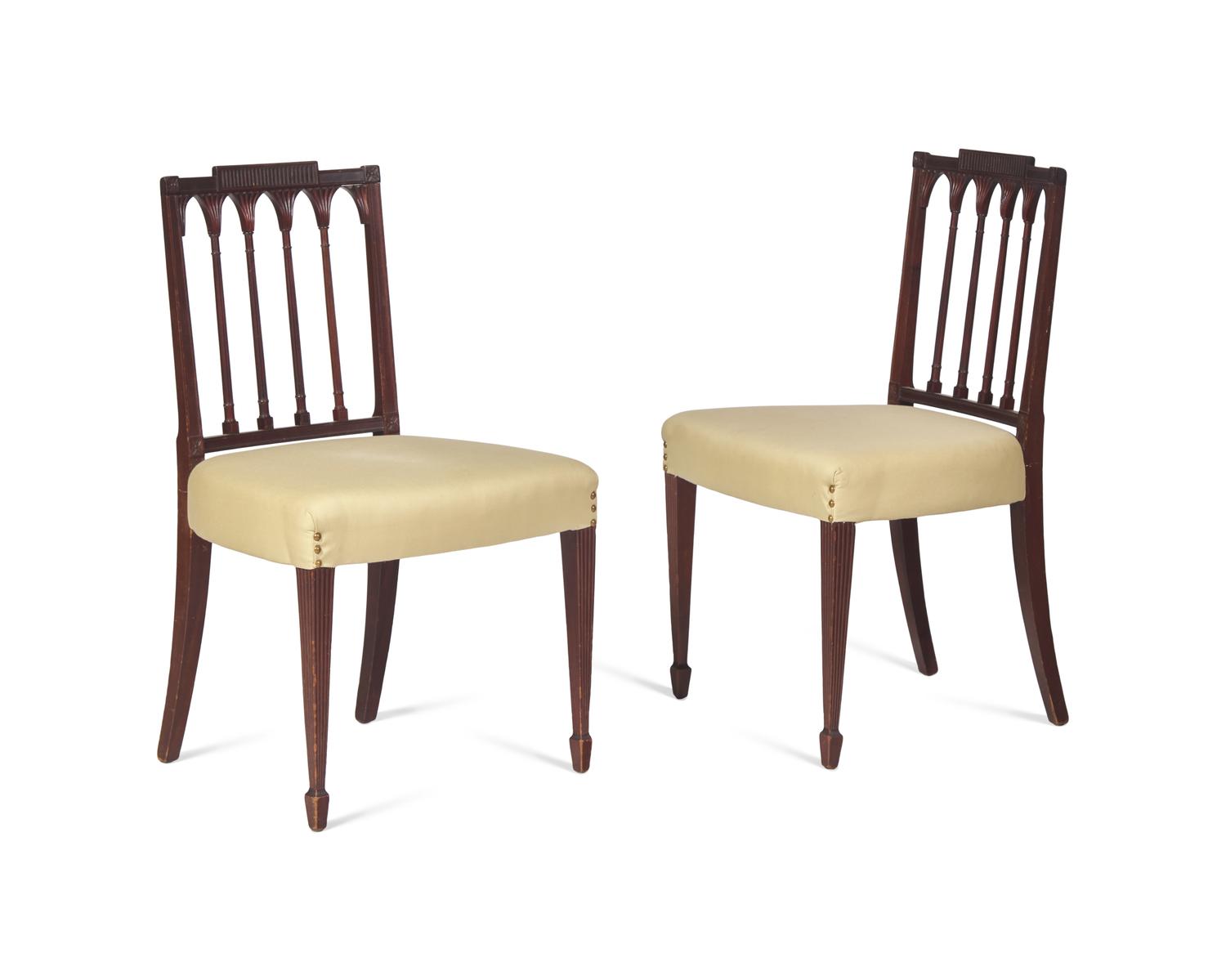 A Set of Four Federal Style Mahogany Side Chairs