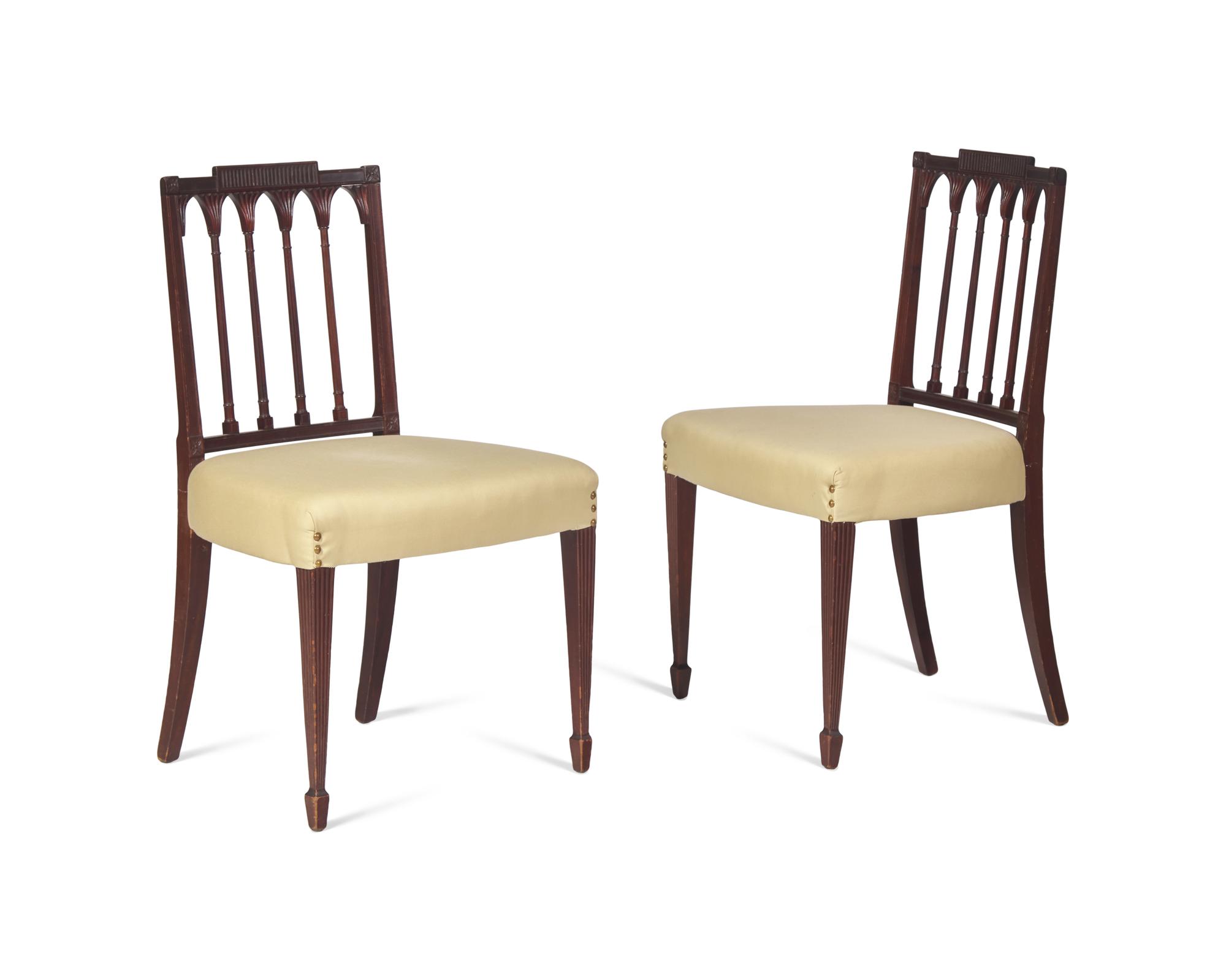 A Set of Four Federal Style Mahogany Side Chairs