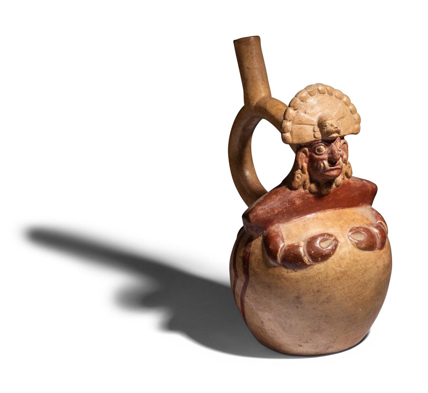 A Moche Stirrup Vessel with Ai Apec