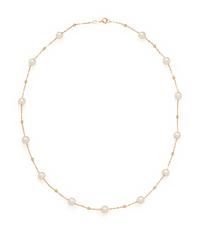 YELLOW GOLD AND CULTURED PEARL NECKLACE