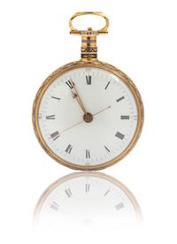 An Exceptional Gold and Polychrome Enamel Open Face Pocket Watch Made For the Chinese Market WILLIAM ILBERY, EARLY 19TH CENTURY, LONDON — WILLIAM ILBERY, EARLY 19TH CENTURY, LONDON, NO.6645