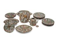 A Group of Rose Medallion Porcelain Articles