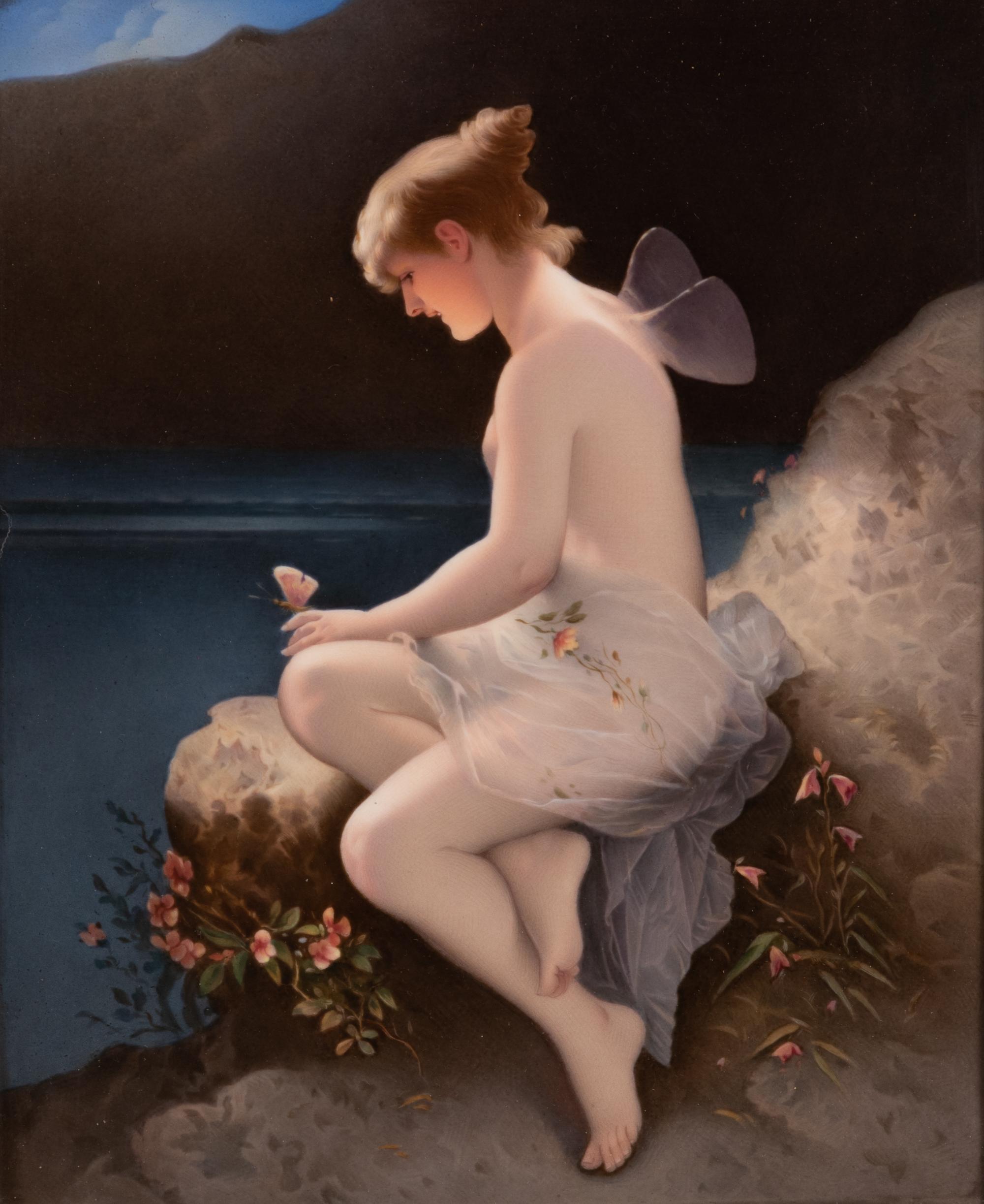 A Berlin (K.P.M.) Porcelain Plaque after Wilhelm Kray (German, 1828-1889)
