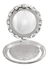 Two American Silver Trays, Gorham Mfg. Co., Providence, RI, both monogrammed.