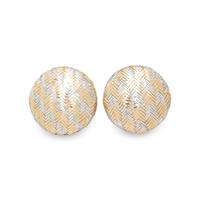 ANGELA CUMMINGS, STERLING SILVER AND YELLOW GOLD EARCLIPS