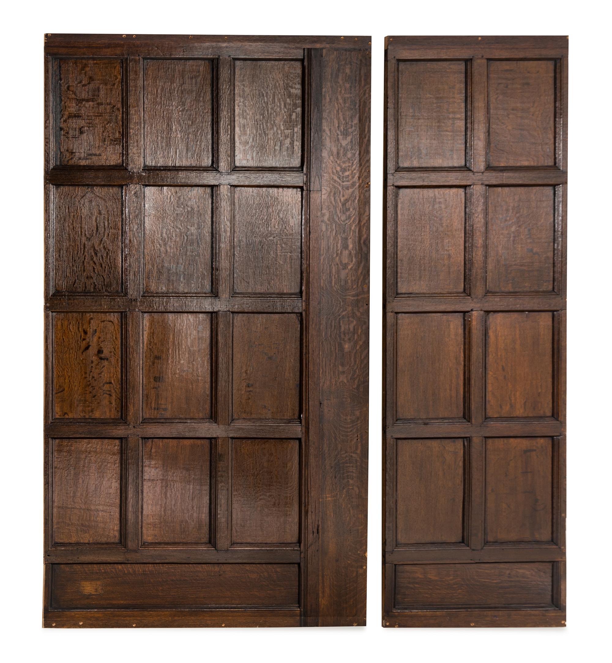 A Group of Elizabethan Oak Room Panels from Whitehall, Shrewsbury