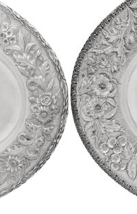 Two S. Kirk and Son Repousse Silver Serving Dishes