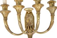 A Pair of French Empire Style Gilt Bronze Sconces