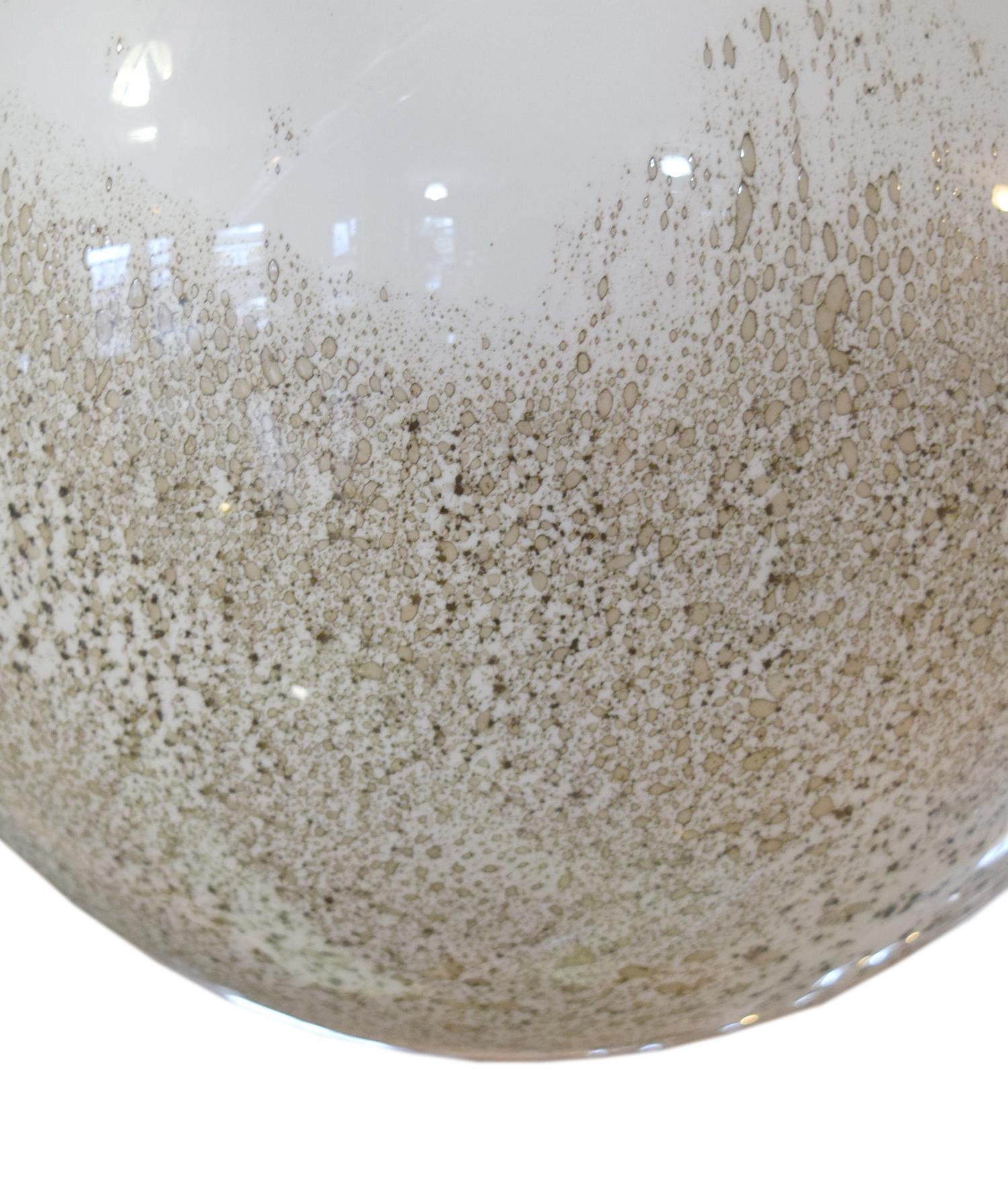 A Mid-Century Glass Pendant Light 13" W x 13" W x 61" H — Argentina, Circa 1950