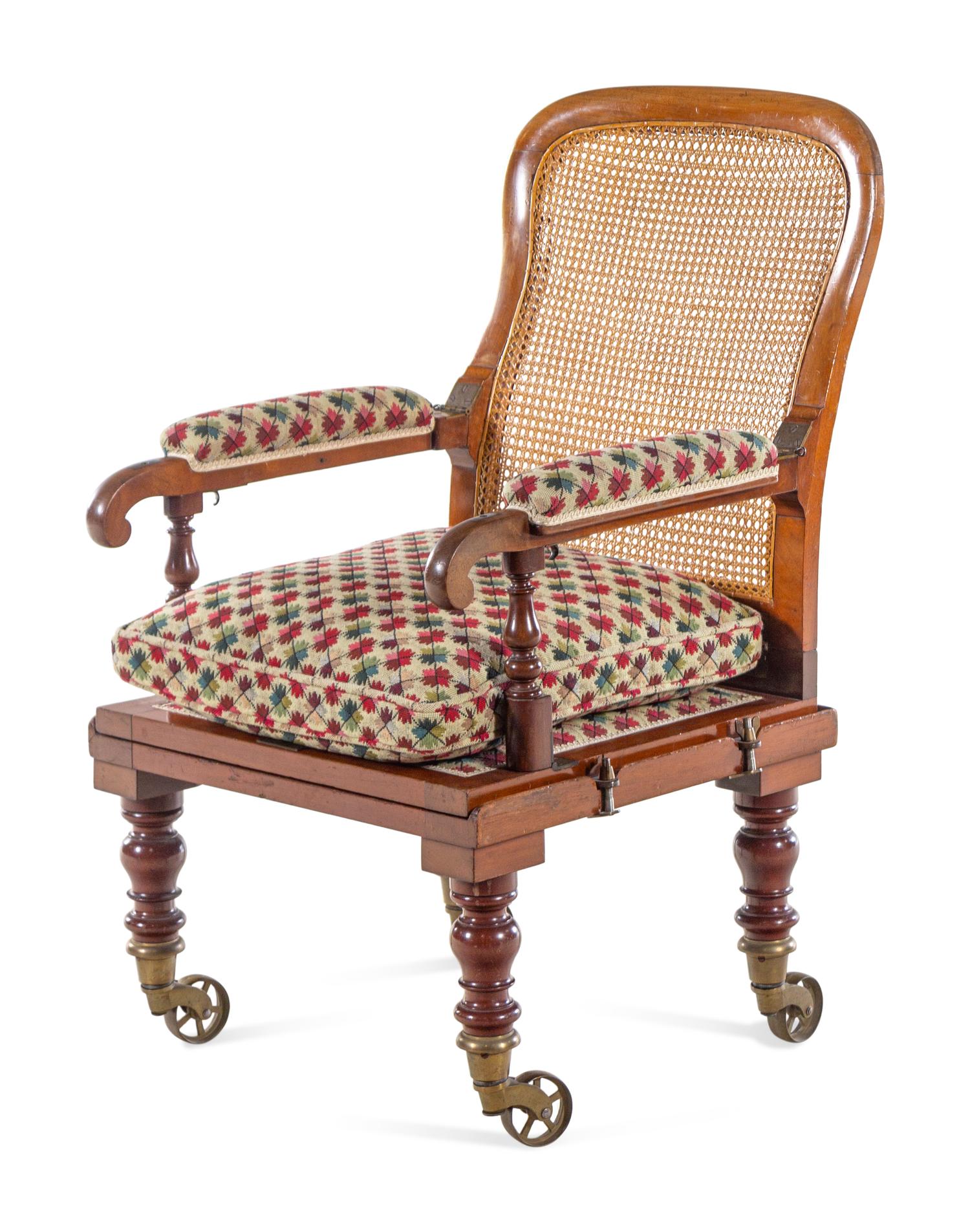 A Victorian Walnut Metamorphic Easy Chair