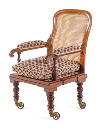 A Victorian Walnut Metamorphic Easy Chair