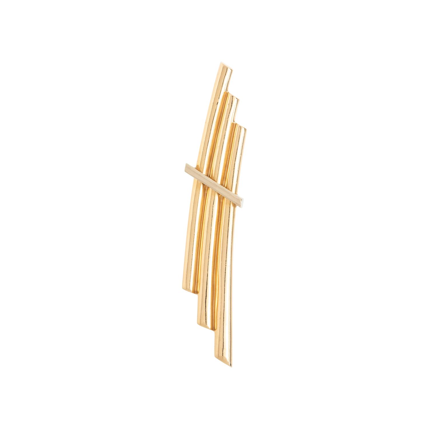 YELLOW GOLD BROOCH