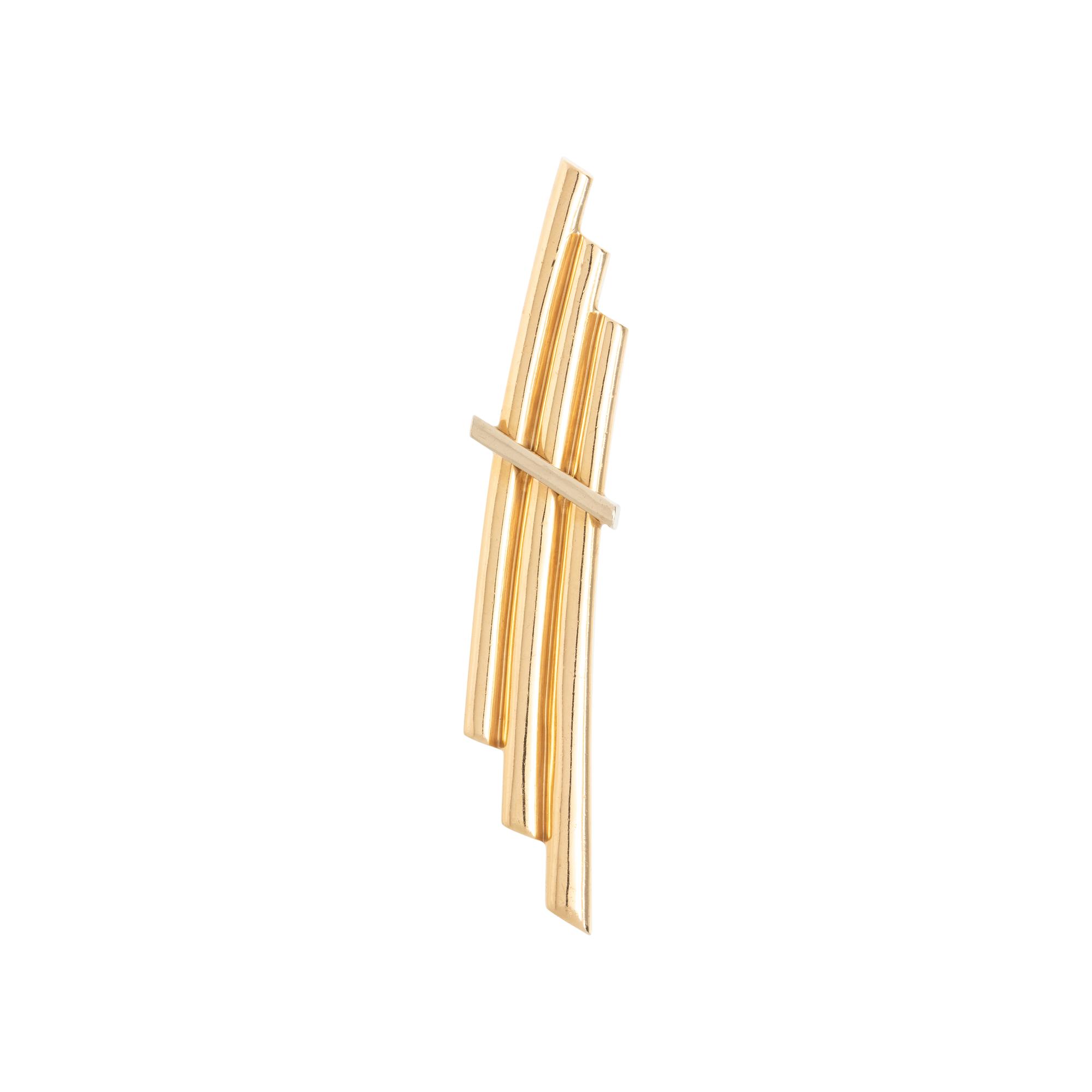 YELLOW GOLD BROOCH