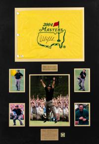 A Phil Mickelson 2004 Masters Signed Autograph Presentation Formerly Displayed at Mike Ditka's Restaurant