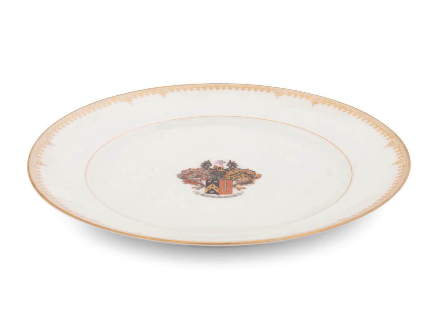 A Russian Armorial Porcelain Plate