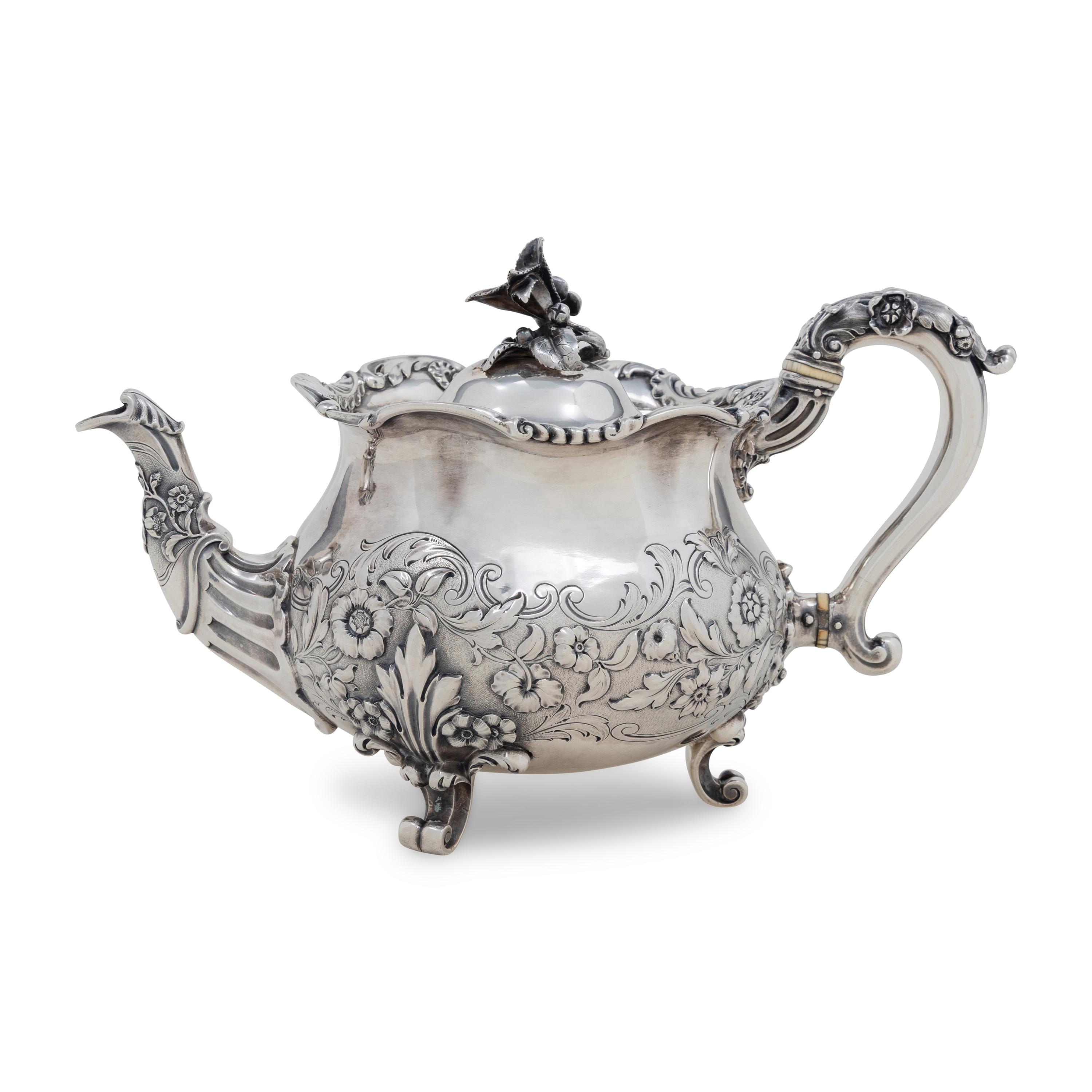 A Paul Storr and Mortimer Silver Teapot