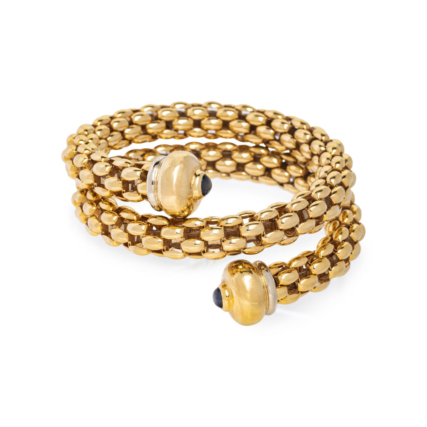 BICOLOR GOLD MESH COIL BRACELET