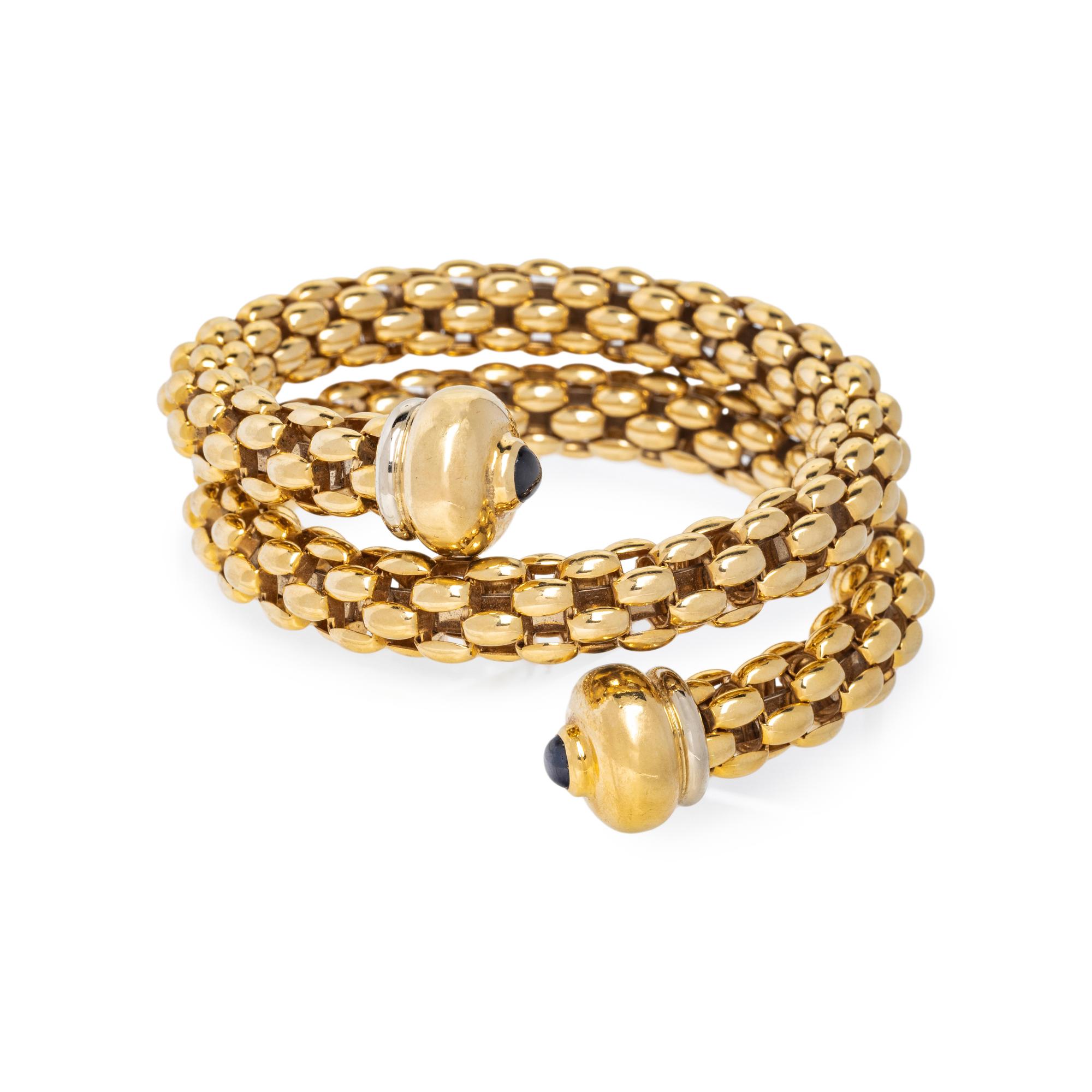 BICOLOR GOLD MESH COIL BRACELET