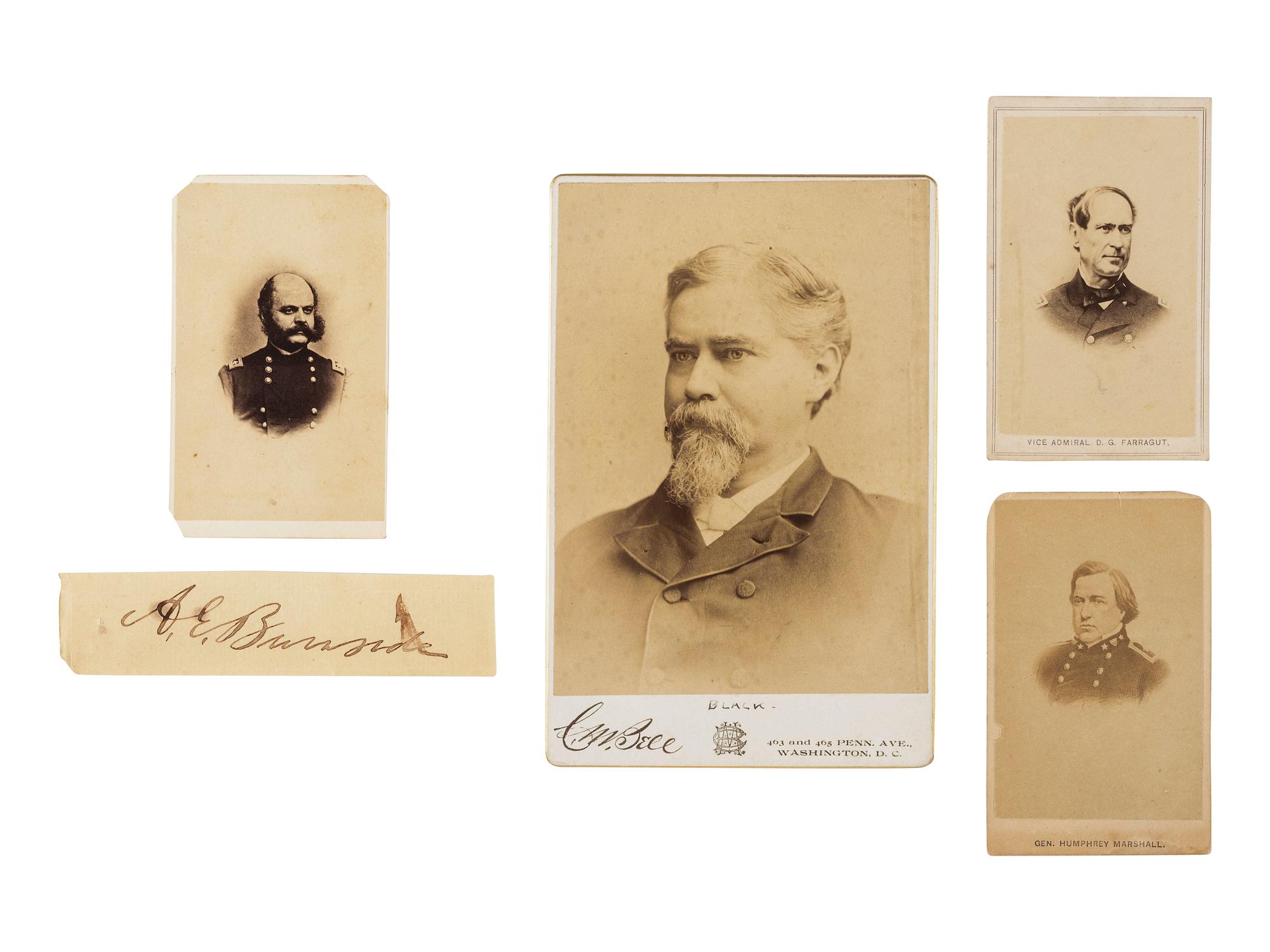 [CIVIL WAR]. Autographs and images of Union commanders, including: