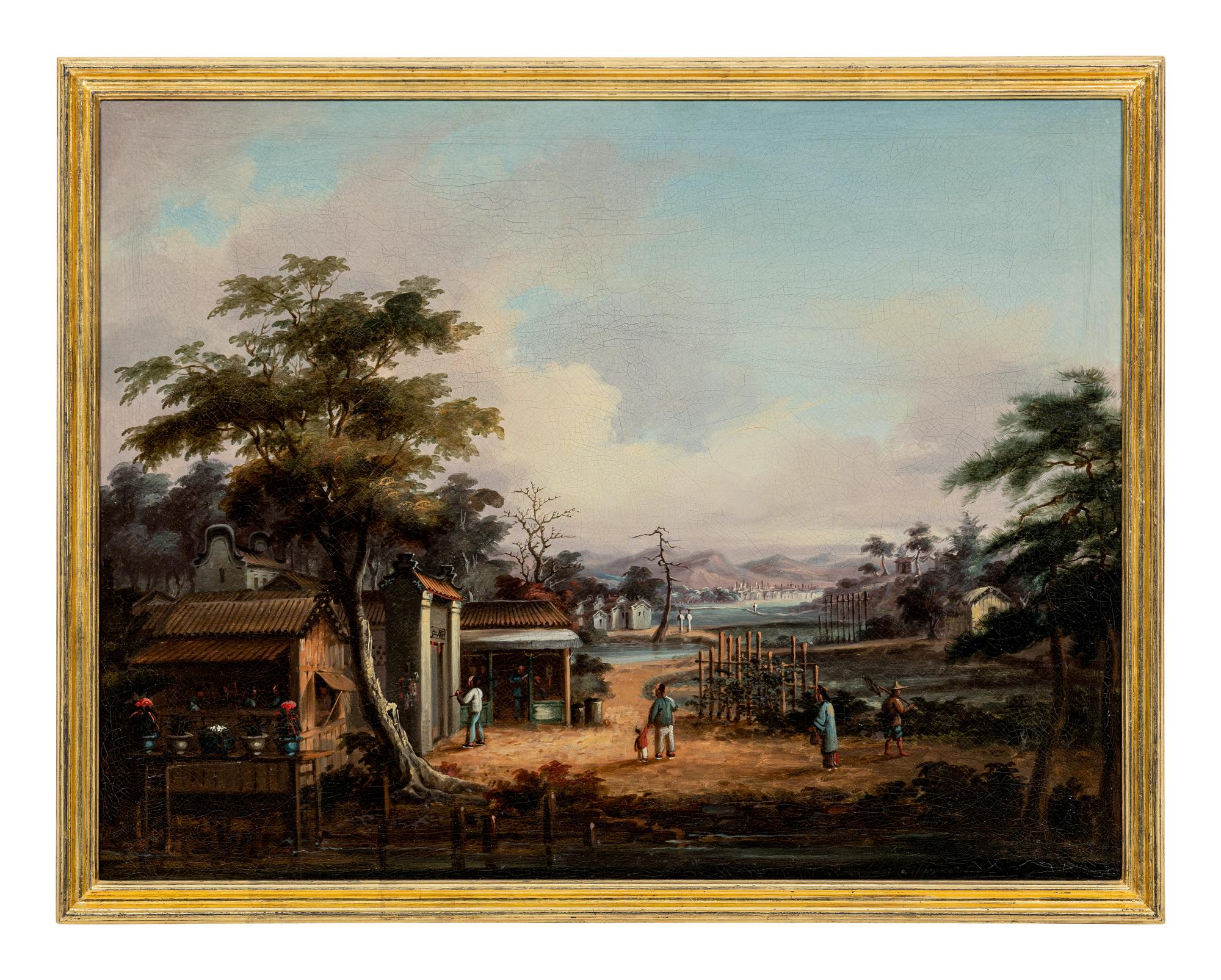 A Set of Four Chinese Export Landscapes