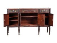 A Late Federal Mahogany Step-Back Sideboard