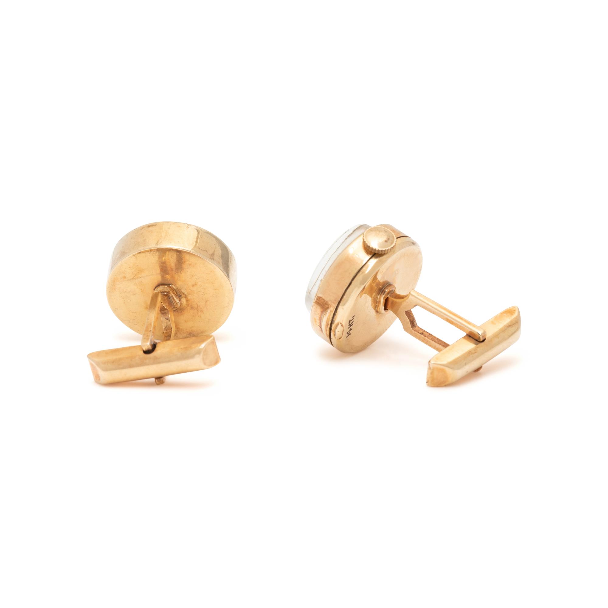 YELLOW GOLD WATCH CUFFLINKS