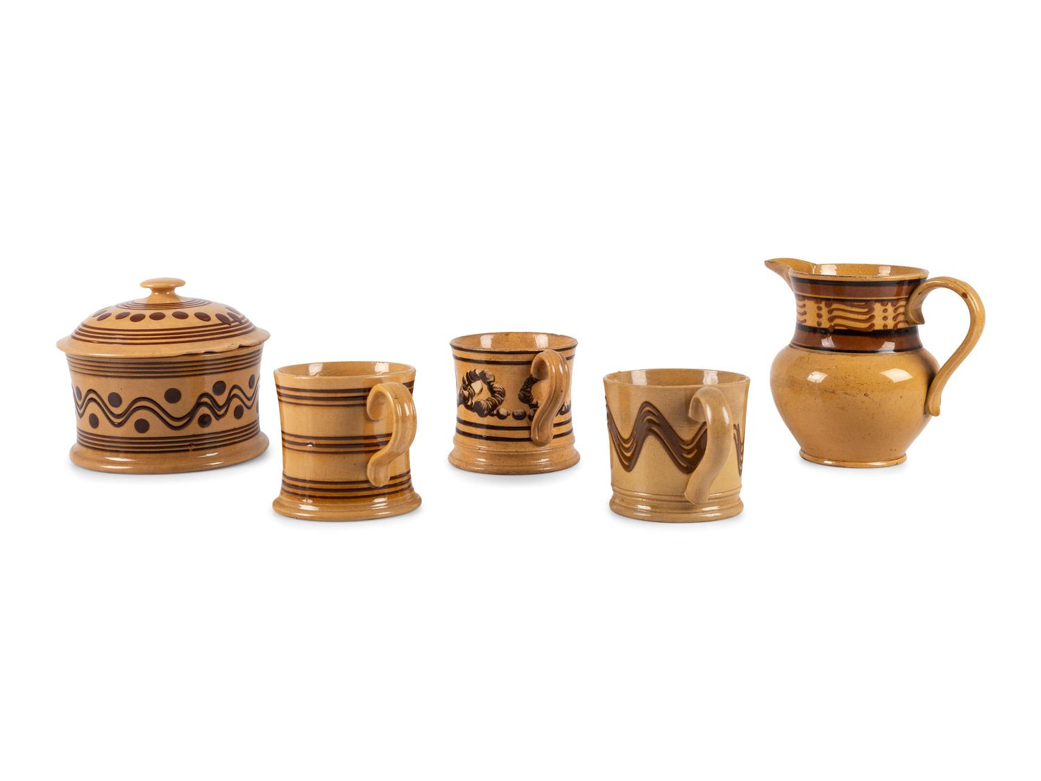 Five Pieces of East Liverpool, Ohio Yellowware