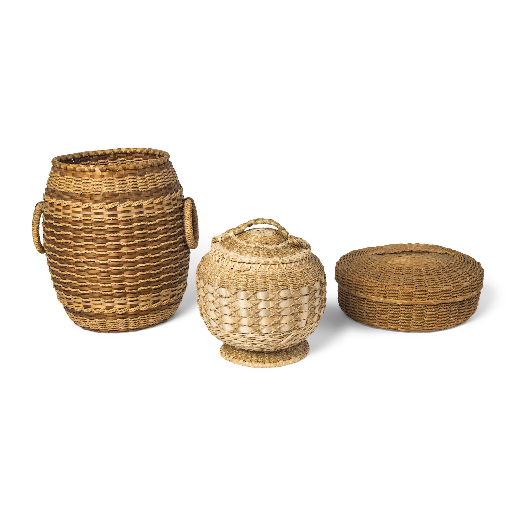 Northeastern Ash and Sweetgrass Baskets