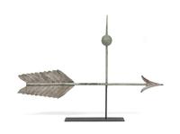 A Molded Copper and Cast Zinc Arrow Weathervane