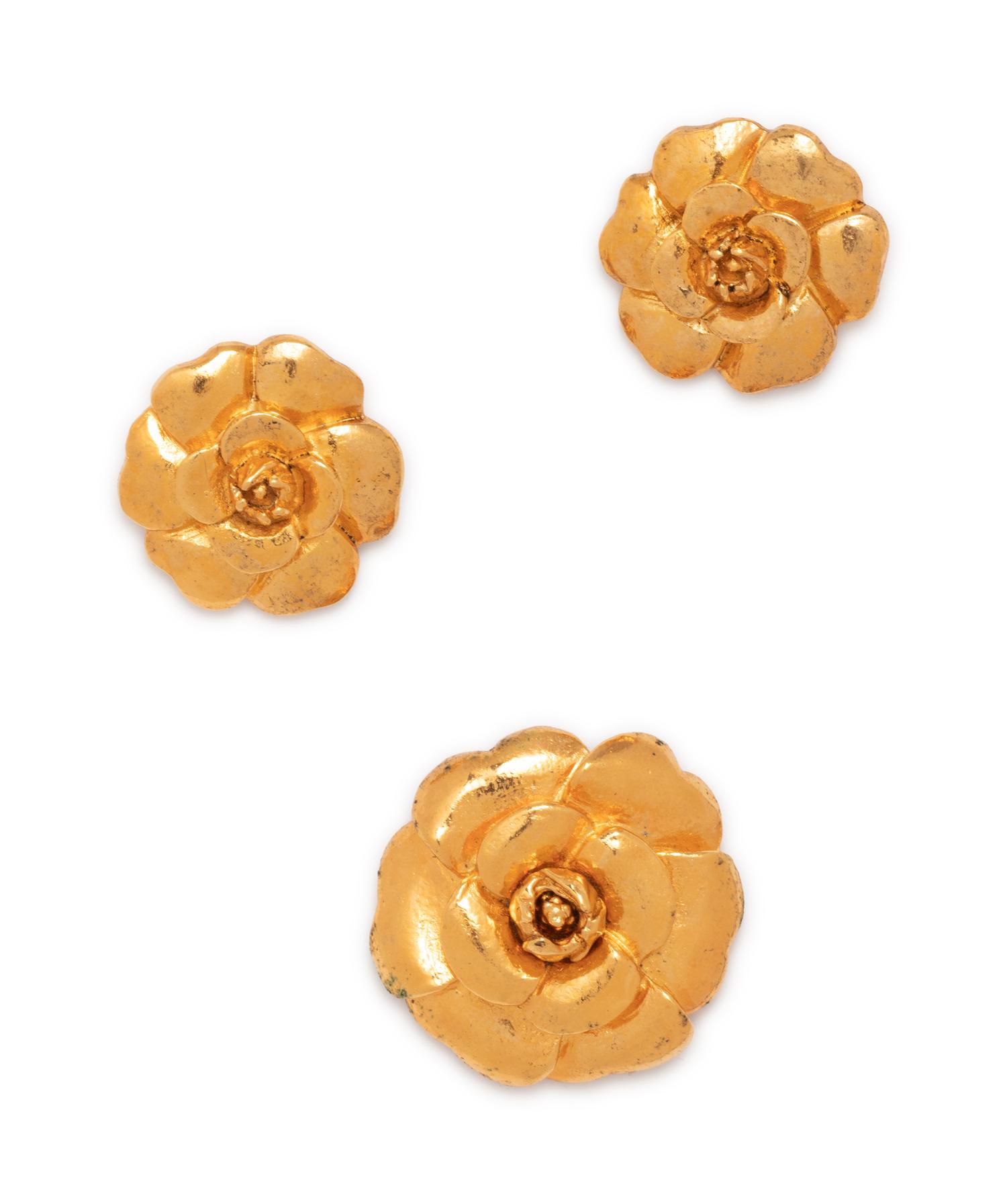 Chanel Brooch and Earring Set, 1970-80s