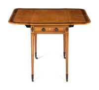 A George III Satinwood and Mahogany Pembroke Table