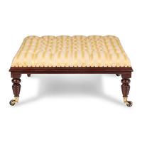 A Large William IV Style Button-Tufted Ottoman