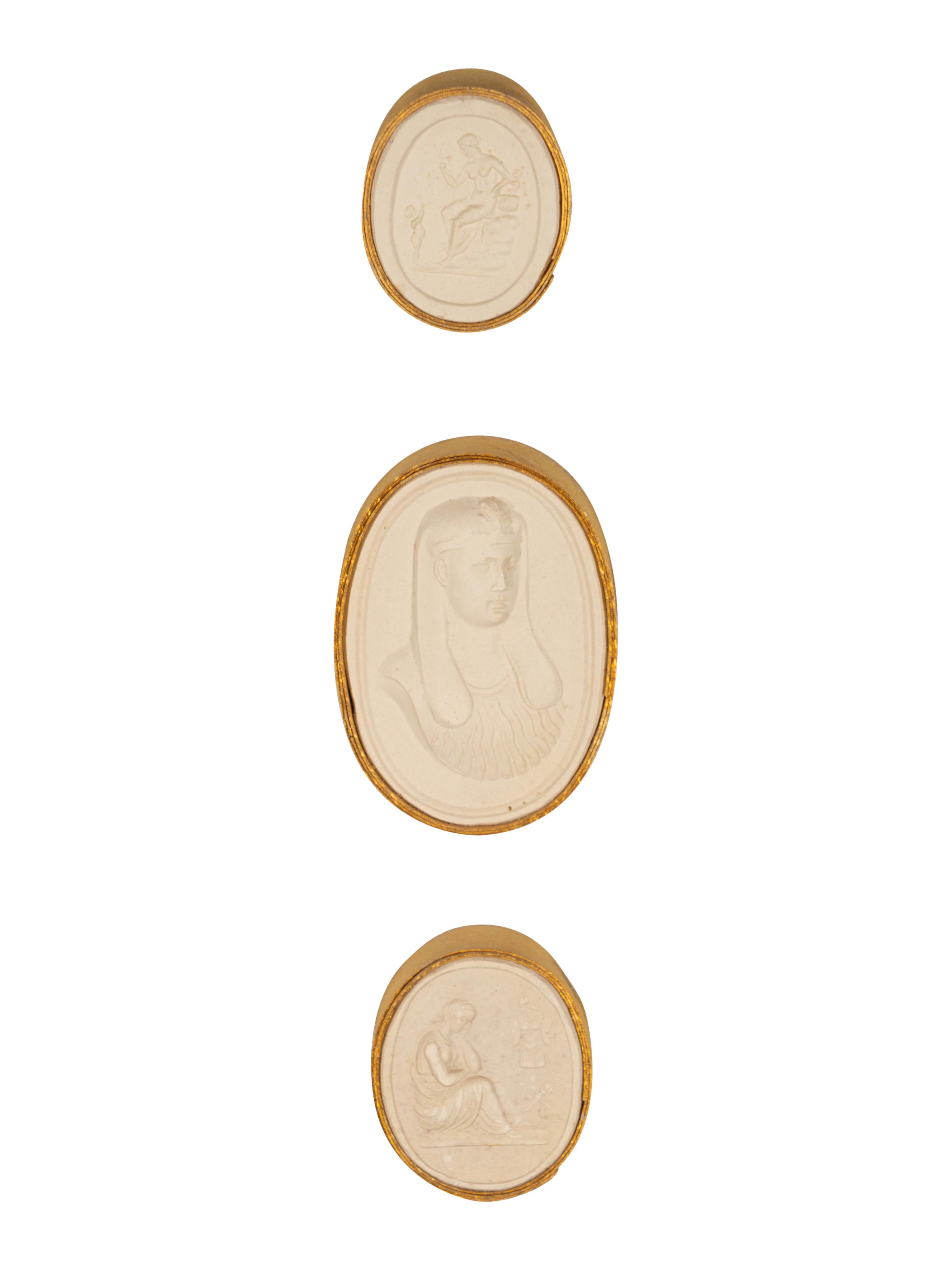Sixteen Framed Groups of Grand Tour Plaster Intaglios