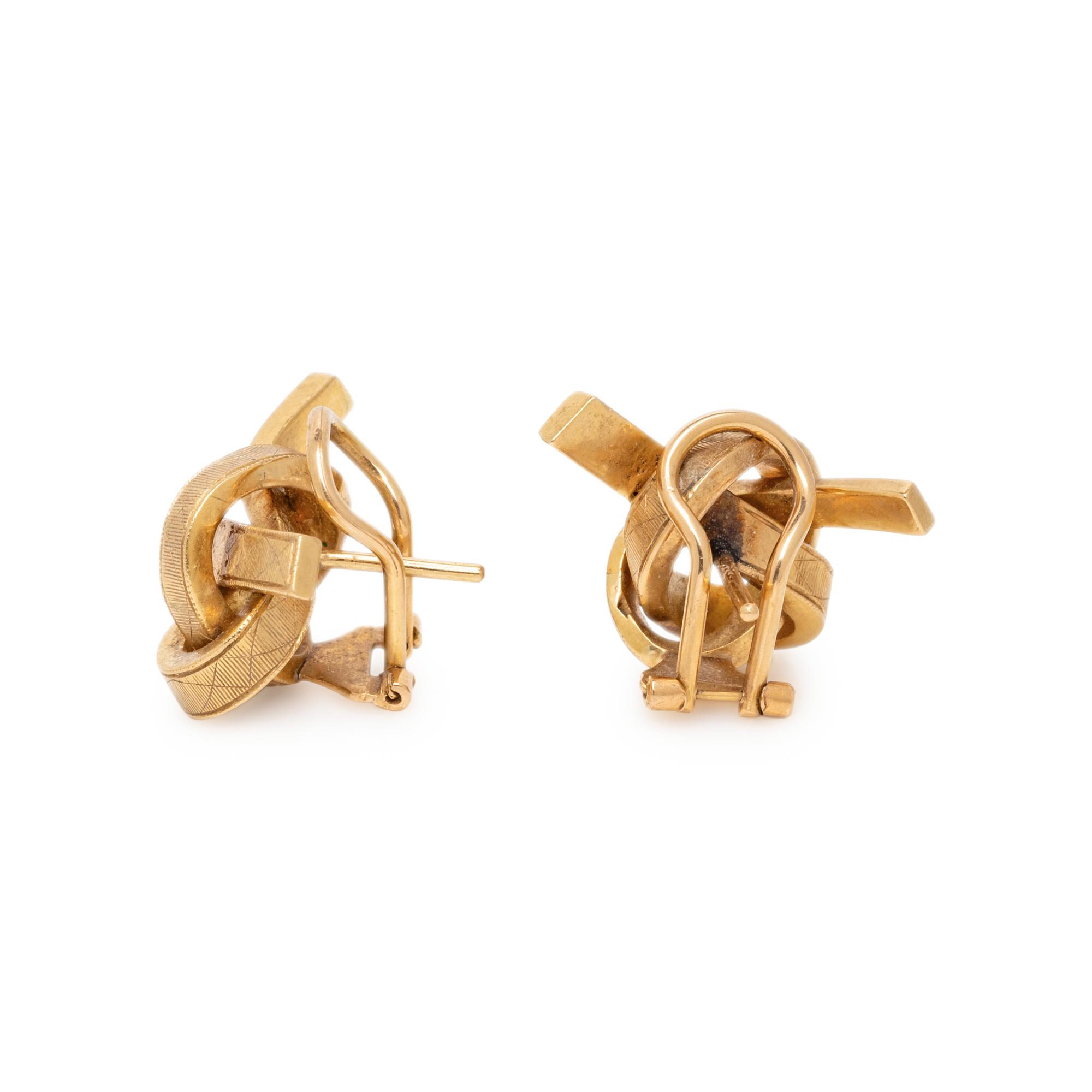 YELLOW GOLD KNOT EARRINGS