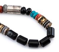 Pair of Single-strand Necklaces, with Gold Accents