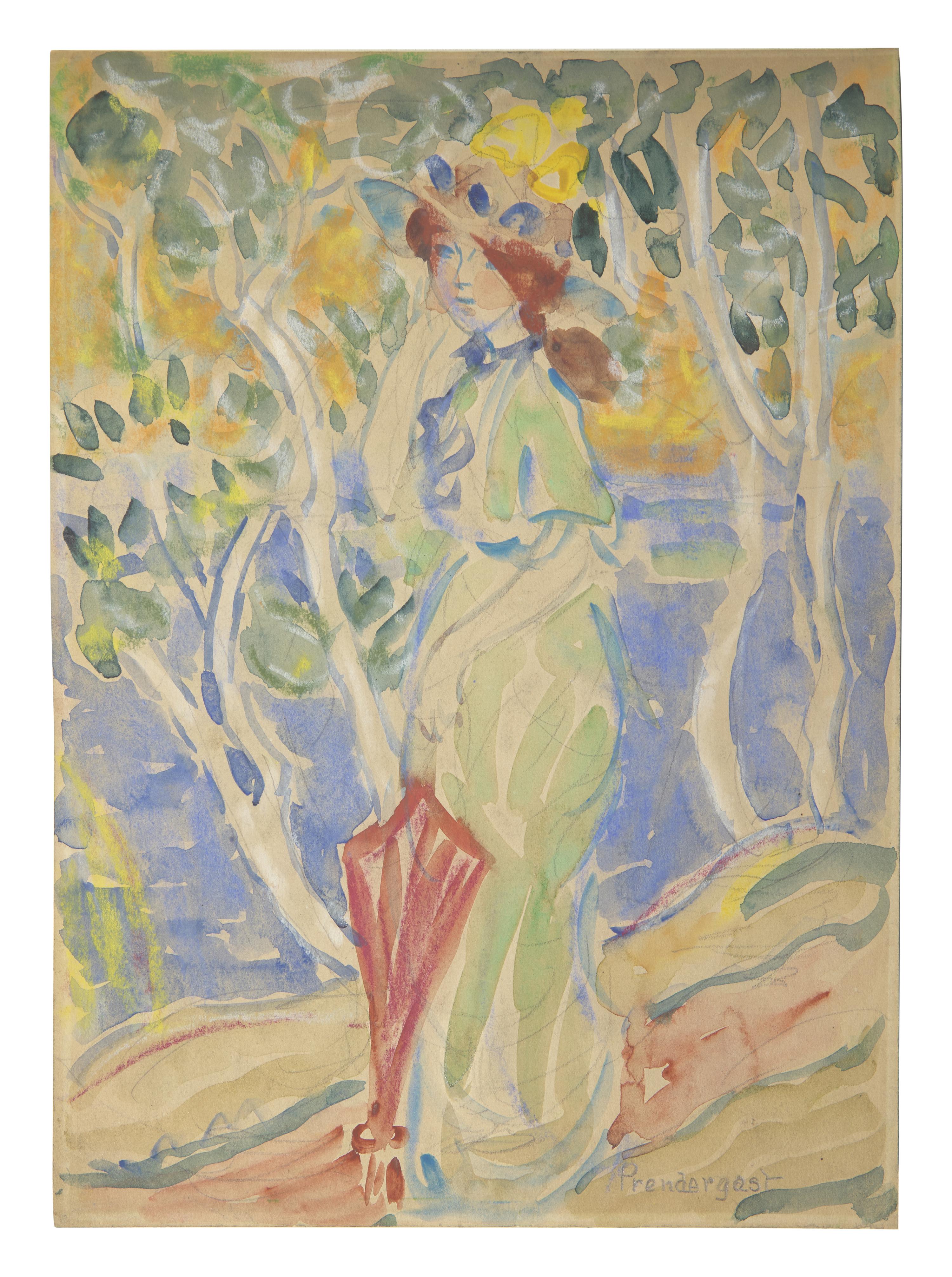 Lady with a Red Parasol , c. 1910-1913