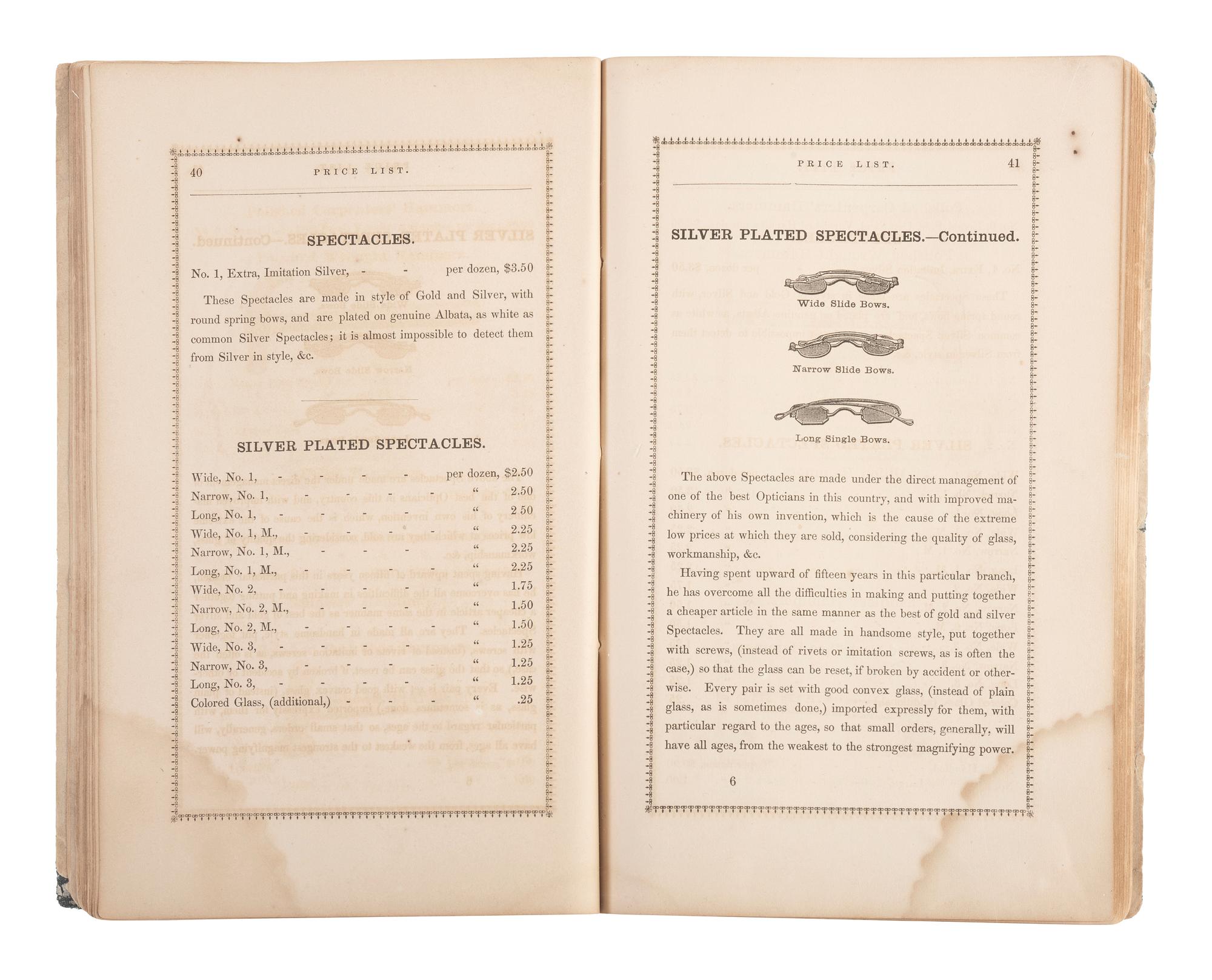 Price List of Articles Manufactured by Charles Parker . Hartford, CT: Case, Lockwood and Company, 1862.