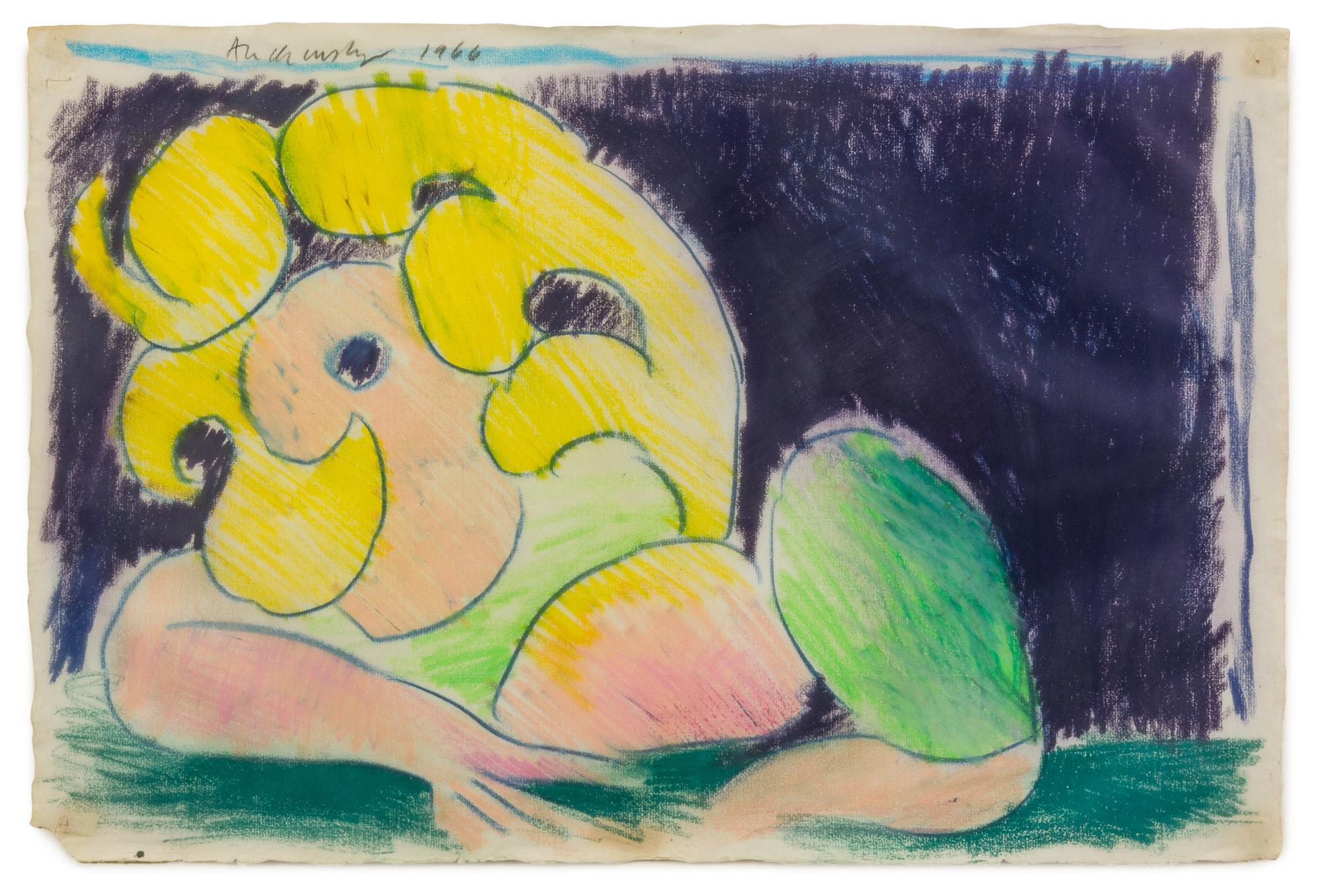 Pierre Alechinsky, (Belgian, b. 1927), Fermiere comme on n'en fait plus, 1966