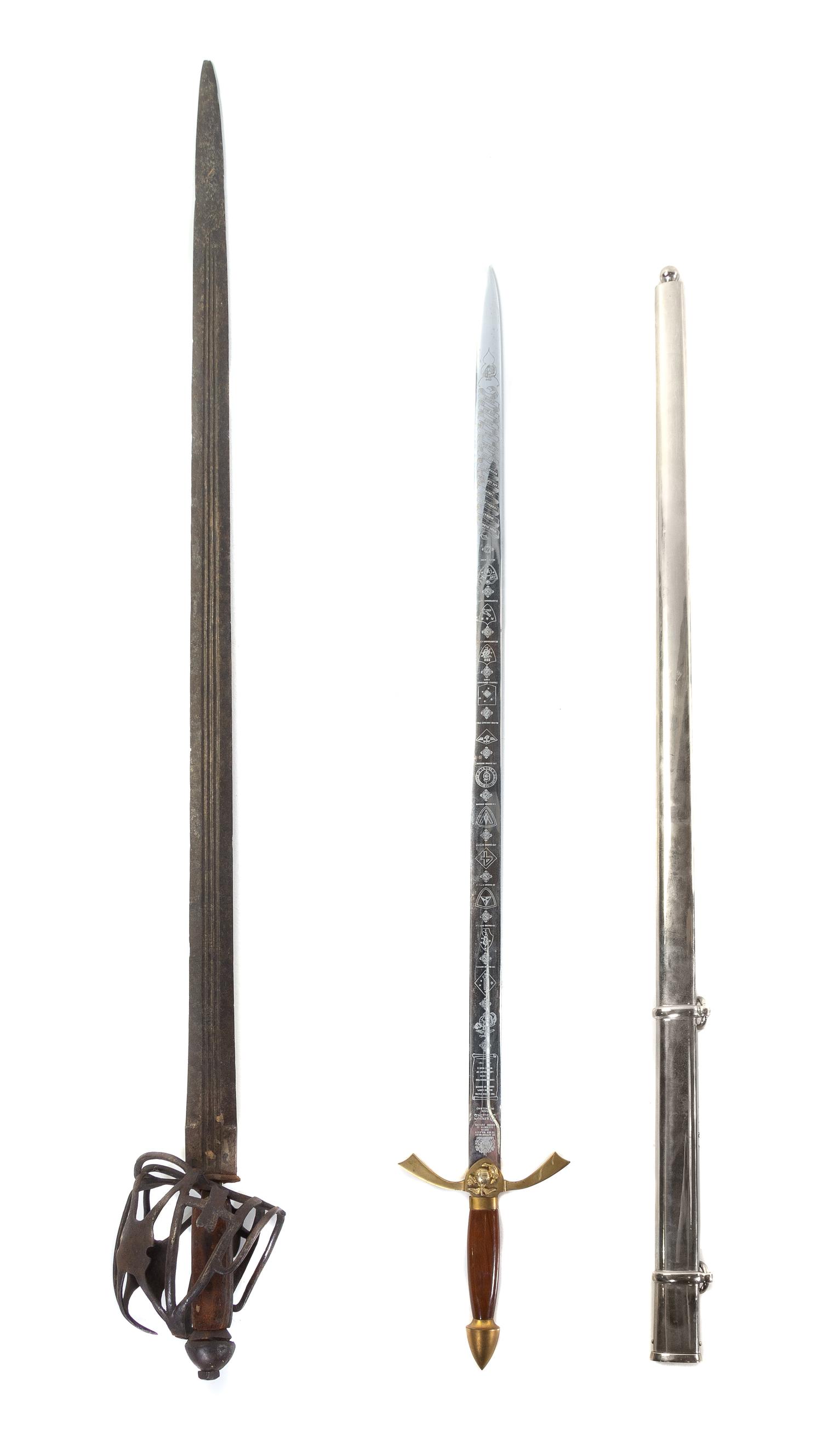 A Collection of Twelve Swords Length of longest 63 inches. — 18TH CENTURY AND LATER