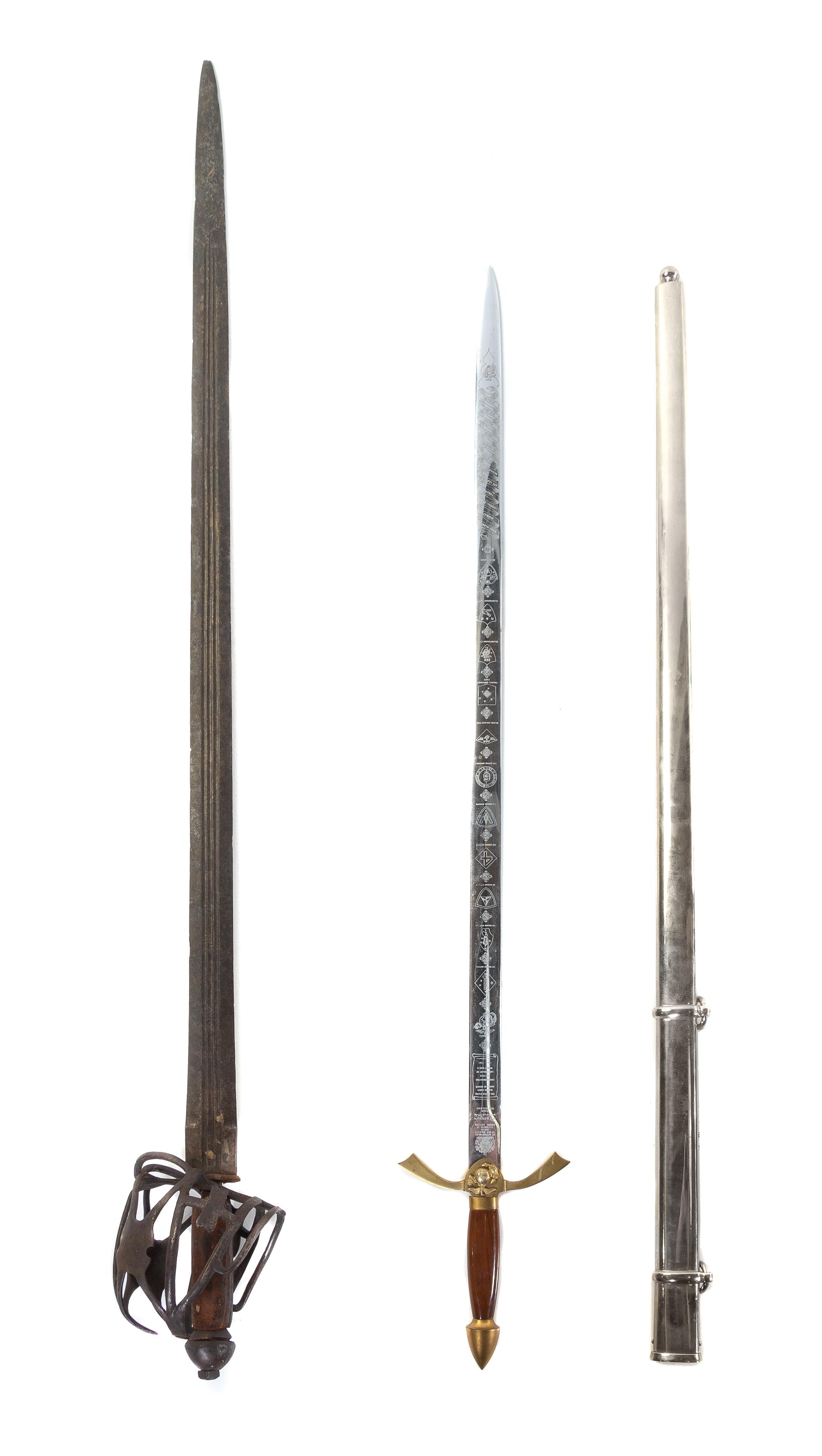 A Collection of Twelve Swords Length of longest 63 inches. — 18TH CENTURY AND LATER