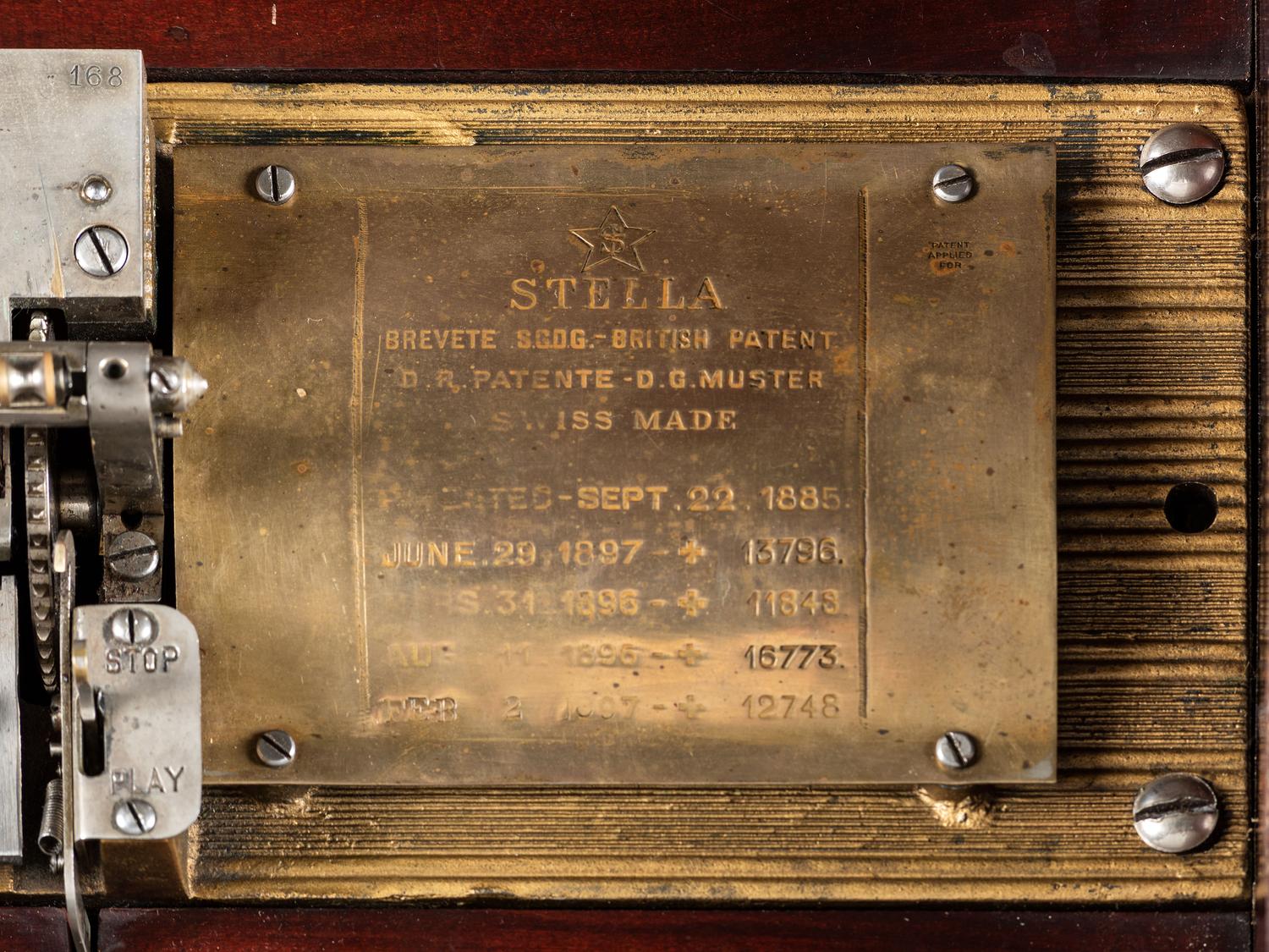 A Swiss-Made Stella Mahogany Console Disc Music Box