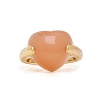 YELLOW GOLD AND MOONSTONE RING