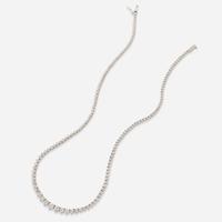 A Diamond and 14K White Gold Rivière Necklace