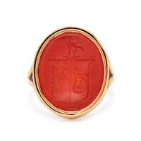ROSE GOLD AND CARNELIAN INTAGLIO RING