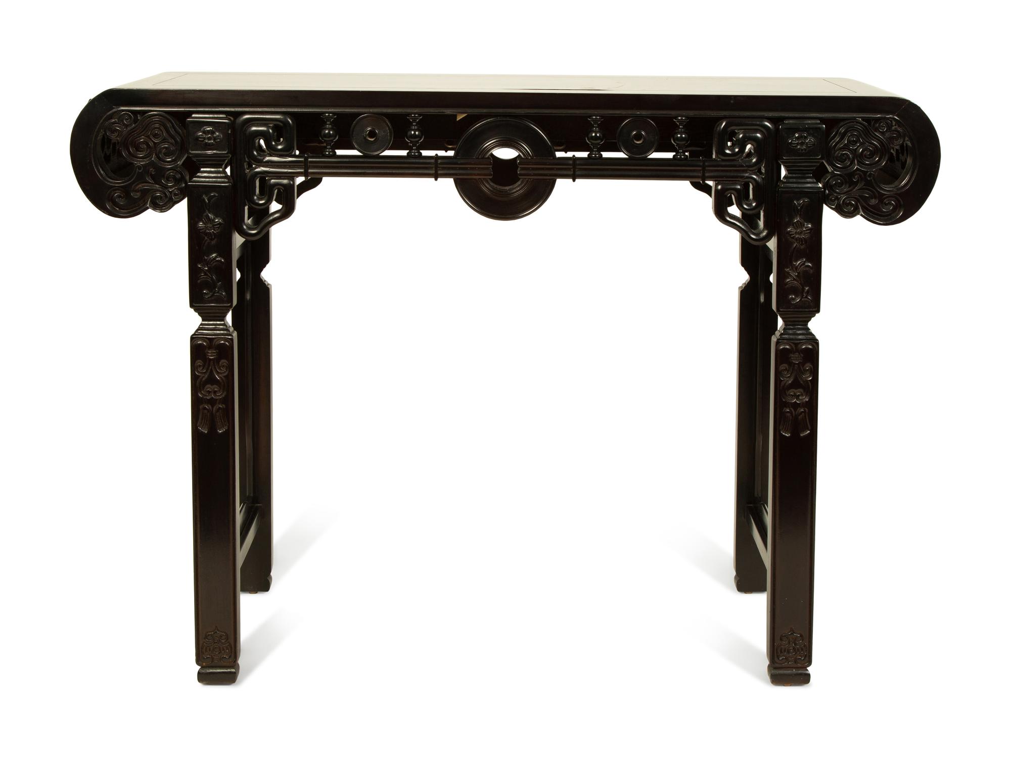 A Chinese Lacquer Hardwood Altar Table — 20TH CENTURY