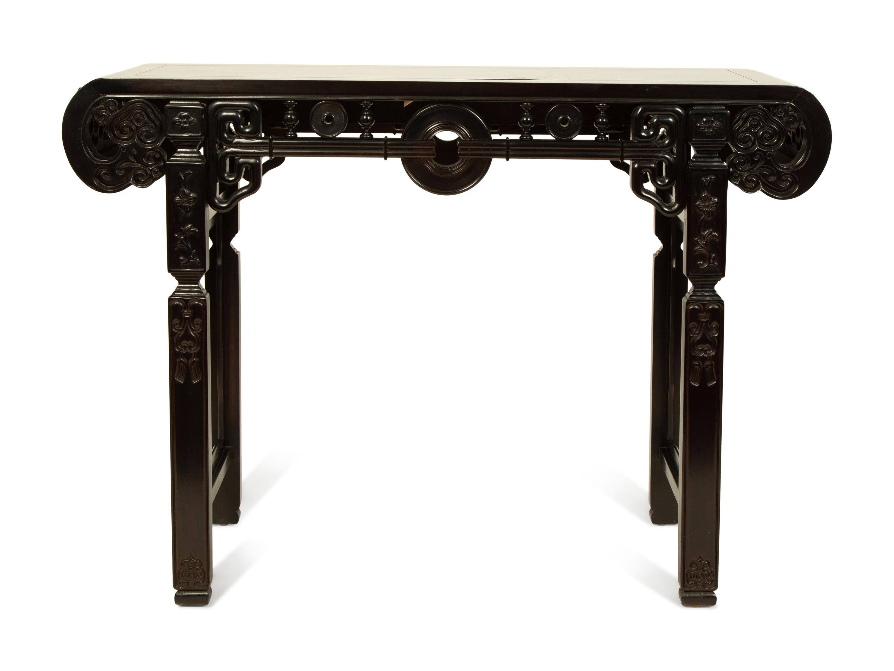 A Chinese Lacquer Hardwood Altar Table — 20TH CENTURY
