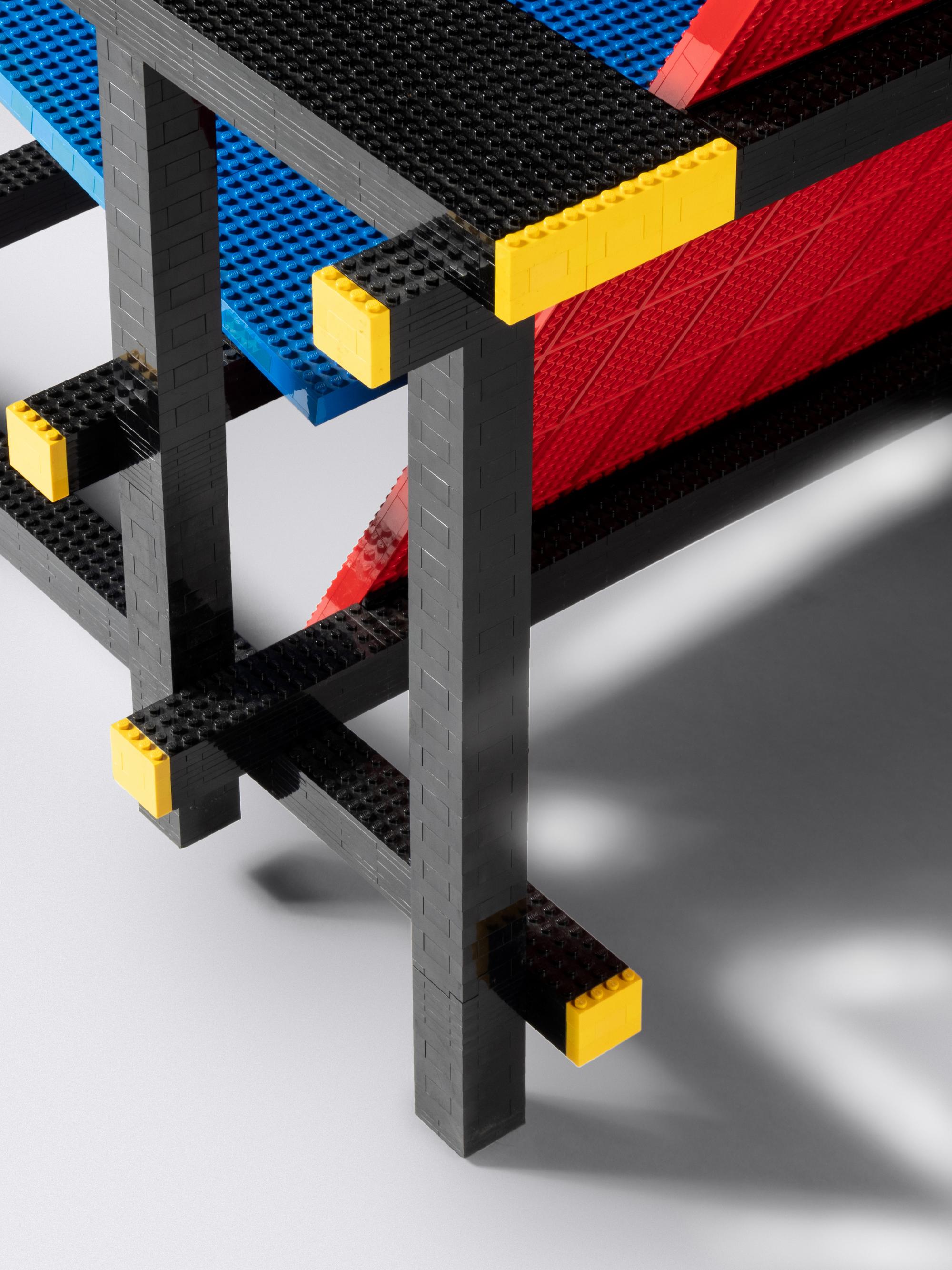 'Red and Blue LEGO Chair' Number 4 from an edition of 5 Droog, Netherlands, 2004