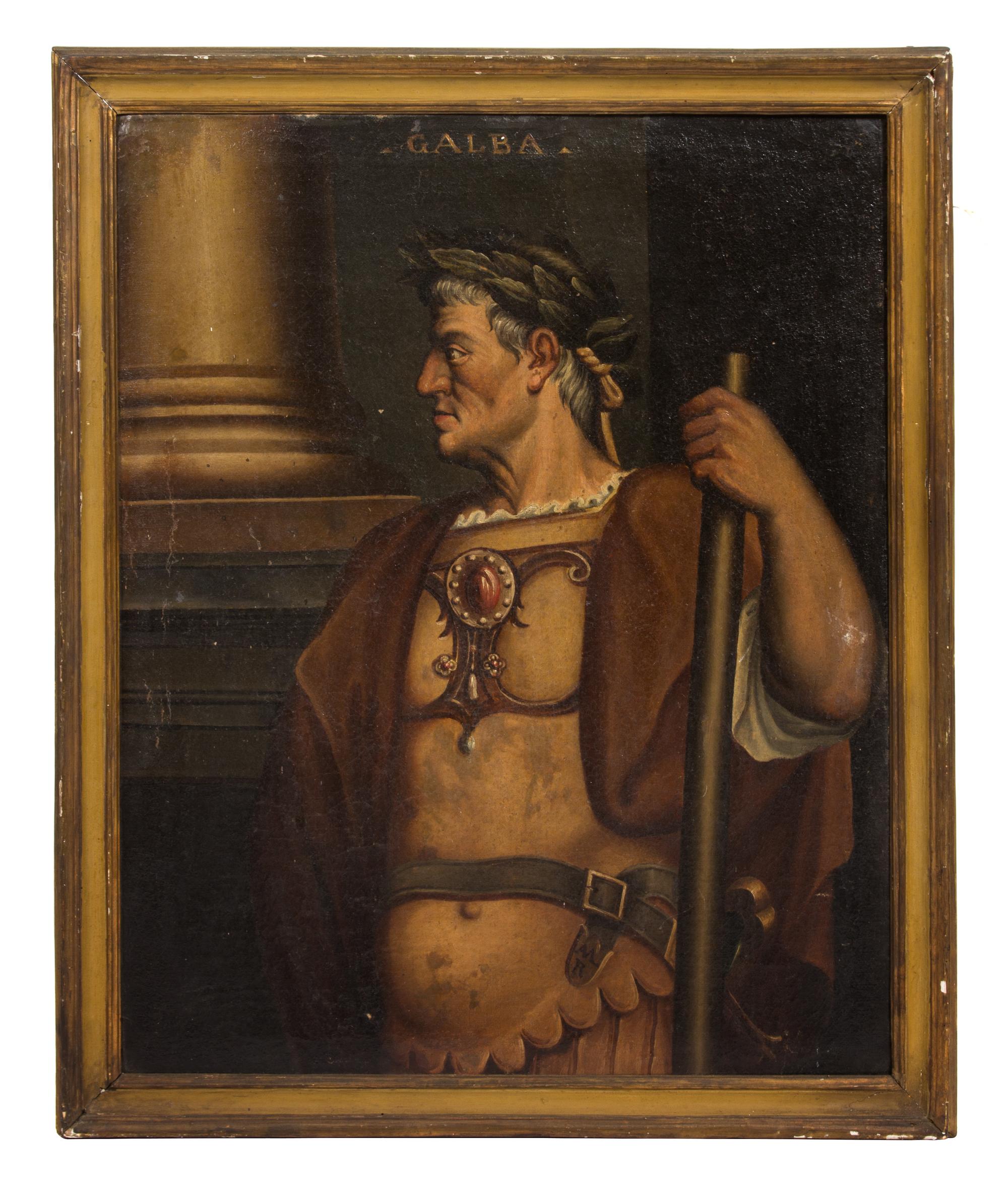 After Tiziano Vecellio, called Titian, (18th Century), Portraits of the Roman Emperors Galba (3 BC - 69 AD) and Vitellius (15 AD - 69 A