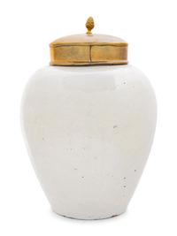 A Delft Blue and White Tobacco Jar