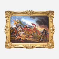 Othniel S. Spang (1822-1898), After John Trumbull (1756-1843) The Battle of Bunker's Hill, June 17, 1775, dated "1854"
